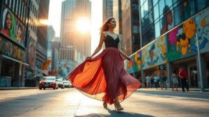 Saia longa para um visual feminino e autêntico